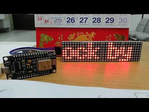 ESP8266+MAX7219 Internet Clock
