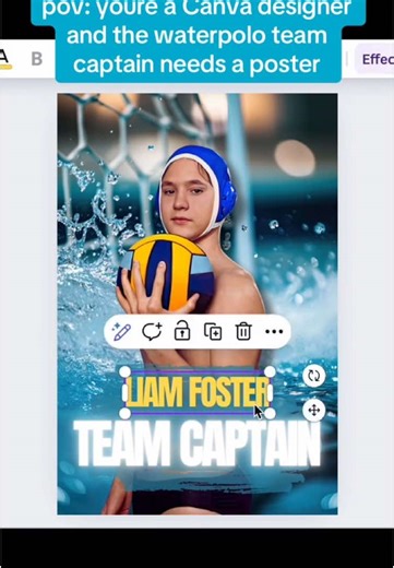 Heres a super easy sports edit in Canva for the waterpolo team captain. Who else is making sports edit this week? Waterpolo background bundle now up 💪 Link is is my profile 💦💦💦 #waterpoloedit #waterpolo #sportsedit #sportsposter #seniorphotos #canvadesigner