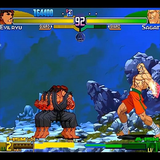 Evil Ryu’s Perfect Domination in Street Fighter Alpha 3 Max💀