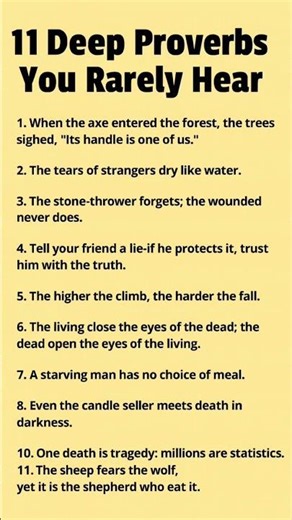 11 Deep Proverbs With Powerful Life Lessons | Rare Wisdom Quotes