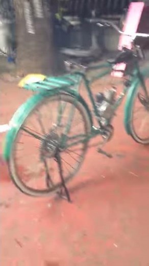 1950's mister cycle by miyata japan vintage bicycle with engine kit - 28 roadster test run @bzkleta