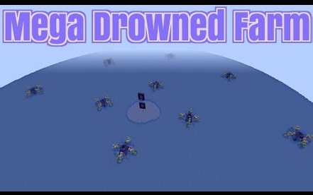 Minecraft大型溺尸农场 3000只/小时 1.13.1 | Rays Works