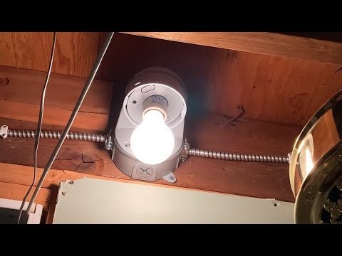 Changing a Burnt Out Incandescent Light Bulb in the Boiler Area 9/2025