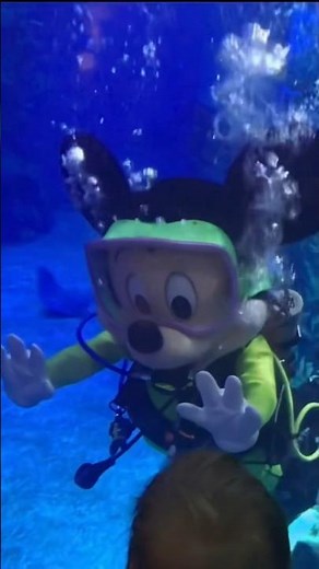 Mickey Mouse Scuba Diving in The Seas at Epcot for World Oceans Day!