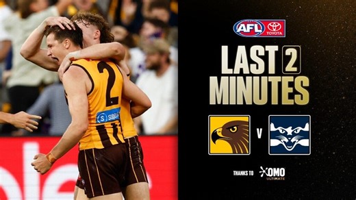 Last two mins: Late behind secures Hawks' win over Cats in remarkable finish