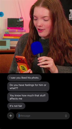What do you think? Controlling? [ Video description: Young people sit in a lounge room and chat. ] #controlling #relationship #advice