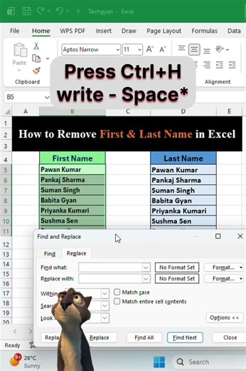 How to Remove First & Last Names in 2 Seconds! 😱