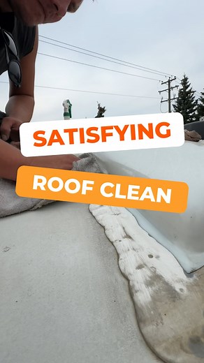 Another SATISFYING RV roof clean & prep before resealing 🔥 #rvmaintenance #rvrepairs #rvtips #rvtipsandtricks #rv #camping #camper #rvliving #traveltrailer #rvlife #vanlife #campervan #motorhome #trailer #rvs #rver #rving #rvcamping #campinghacks #campervan #alberta #edmonton #leduc | No Bull RV Sales Inc.