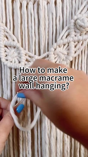 How many steps are required to create a large macrame wall hanging?#macrametutorial #macrame #macramewallhanging #macramelove #macrameart