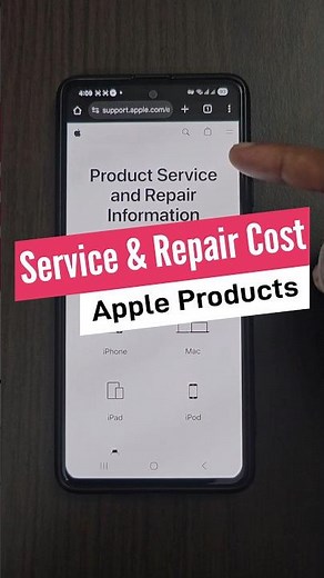 Apple Products Service & Repair Cost checking Website