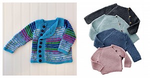 8 Side Buttons Cardigan Free Knitting Patterns