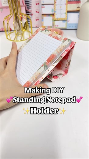 Planify Pro - Planner Design Program | Making a DIY Standing Notepad Holder ✨💕 Also, it’s magnetic in the back and will also stick to your fridge 👏🧲 Materials & Equipment: -... | Instagram