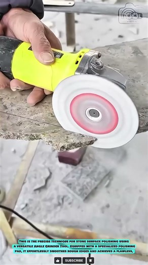 Angle Grinder Tool: Smooth Stone Edge Polishing and Surface Finishing #innovationtools
