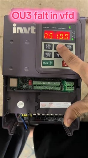 Solved Ou3 fault CHF 100A 5.5kw VFD #fypシ #vfdfault #electrical