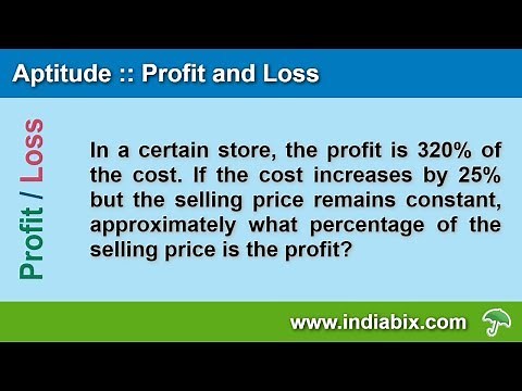 What percentage of the selling price is the profit? | Profit and Loss | Aptitude | IndiaBIX