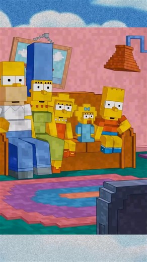 Una intro de los simpson al estilo minecraft 😁 #minecraft #lossimpson #shorts #gamer #thesimpsons