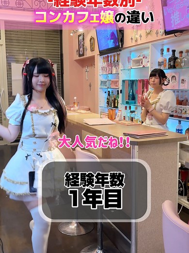コンカフェ嬢の経験年数による違い💗