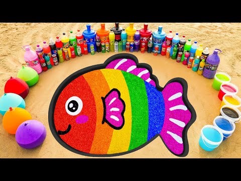 How to make Fish with Orbeez, Balloons Soda, Fanta, Mtn Dew, Coca Cola vs Mentos