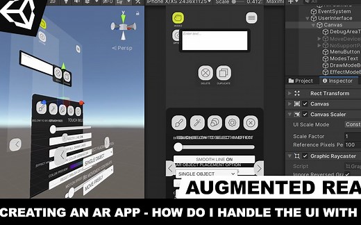 Unity3d与AR基础-创建一个AR应用程序，我如何处理Unity3d的用户界面?