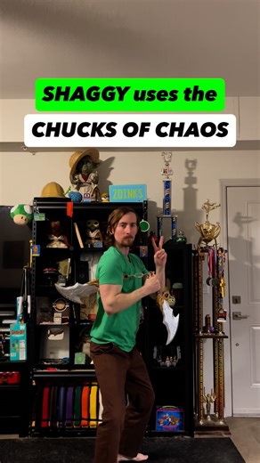 2.9K views · 110 reactions | Shaggy becomes the God of War with the Blades of Chaos nunchucks! #shaggy #scoobydoo #godofwar #kratos #cosplay | The Shaggy Sabersmith | Facebook