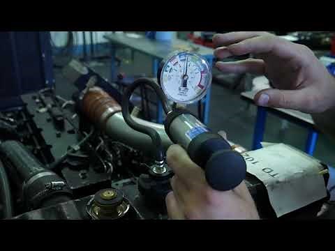 Performing a Coolant System Pressure Test on a Cummins 8.3L Diesel