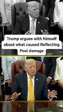 Trump can’t seem to decide what caused Reflecting Pool damage