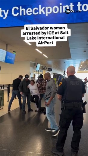Mir News on Instagram: "🚨WATCH:🇺🇸Woman arrested by ICE at Salt Lake City International Airport. A 39-year-old woman from El Salvador was taken into custody by U.S. Immigration and Customs Enforcement at Salt Lake City International Airport, near the baggage claim area, in what local officials confirmed was an operation carried out in a public space. The woman has been living in the United States for many years and was apprehended based on an immigration order issued without her presence in co