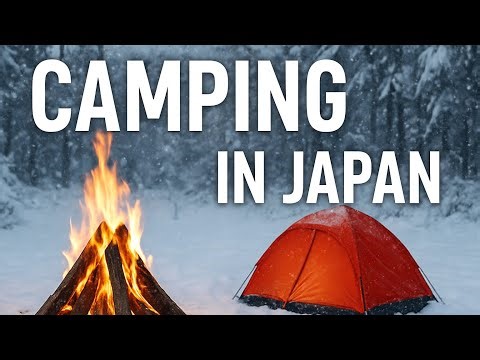 4K Camping in the snowy mountains of Japan
