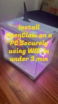 OpenClaw WSL2 Linux Install, Baseline Security Hardening, On Fresh Windows 11 PC, With Telegram