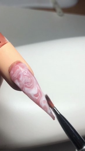 Marble Polygel Nail Tutorial