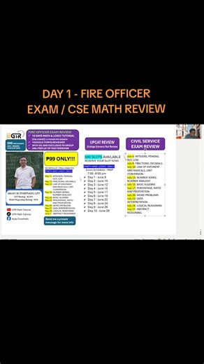 Day 1 Fire Officer Exam CSE Math Review #civilserviceexam #foe #NAPOLCOM #upcat #collegeentranceexam