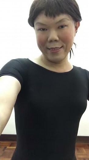 Crossdress ballet take off shoes and skirt