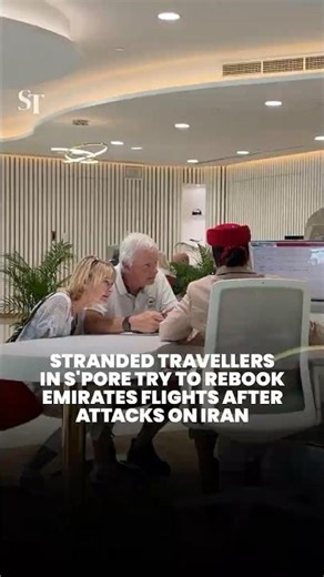 Stranded travellers in S'pore try to rebook Emirates flights after attacks on Iran