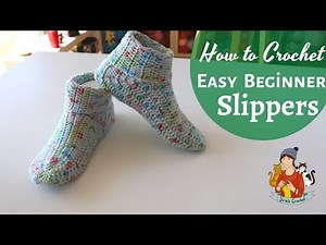 How To Crochet Easy Beginner Boots / Slippers / Socks