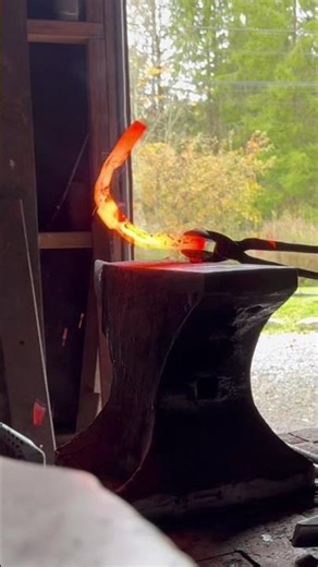 Historical method of making the axe eye. #blacksmith #forge Music from ‪@Vargvegr‬