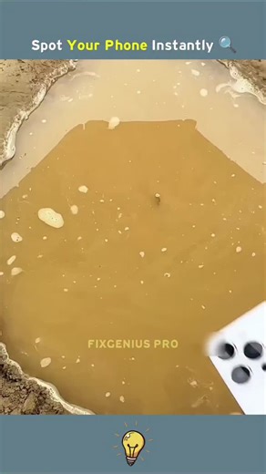 Find Phone Under Dirty Water 💧 If your phone accidentally falls into dirty water and it’s hard to grab it with a clip, here’s a simple but genius trick. Just fill a transparent bag halfway with clean water and place it into the dirty water. Through the clean water, your phone becomes instantly visible — a super useful quick rescue hack anyone can try! Perfect for DIY lovers and smart fix enthusiasts. phone rescue hack, water trick, find phone underwater, DIY water hack, FixGenius Pro tips, smar