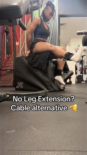 Cable Machine Leg Extensions🤩 #stretchandflex