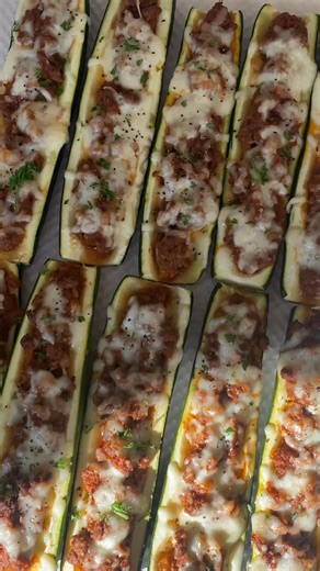 This is one of my favorite ways to use up summer zucchini 🥒🍅 Ground Beef Stuffed Zucchini They’re hearty, cheesy, and feel like comfort food without being heavy. Simple ingredients, easy prep, and great for busy weeknights. 👉 SAVE THIS for later 👉 Comment “RECIPE” and I’ll send it to you 🥒 Ground Beef Stuffed Zucchini Ingredients 6 zucchinis 1 lb lean ground beef (a ground beef/pork blend will also work) 1 cup chopped yellow onion, diced small 1 cup chopped zucchini 4 garlic cloves, minced 