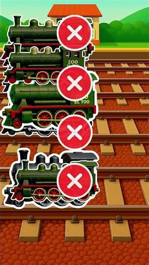 IQ TEST‼️Guess the correct shadow image of a steam train⁉️#animation #cartoon #train #train