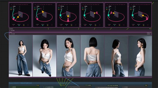 【人物一致性】最强AI图像生成模型——Qwen-image-eidt2511,一张图生多角度图像，影楼摄影师都看呆了！