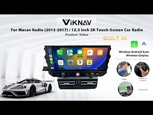 For Viknav Porsche Macan Radio 2013-2017-install : 12.3 inch 2K Touch-Screen Car Radio