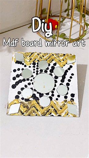 DIY MFD BOARD MIRROR ART #diy #homedecor #craft #art #diycrafts #craftideas #mdfart #shorts