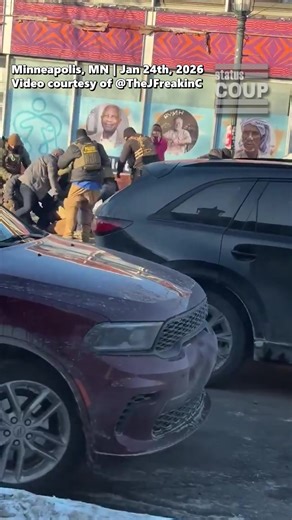 🚨BREAKING: A fatal shooting by Border Patrol agents in Minneapolis, MN sparked outrage on January 24th, 2026. Status Coup is on the ground to document citizens' response as federal agents fire less-lethal weapons indiscriminately. Tune into our live stream NOW. #minneapolis #dhs #ice #ICEraids #Minnesota #immigration #immigrants | Status Coup News