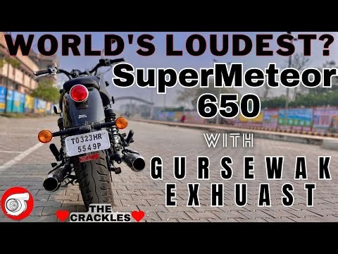 SuperMeteor 650🔥RAW Exhaust Sound-Pops, Bangs & Crackles🔥IT'S SUPER LOUD😍 #supermeteor650 #gursewak