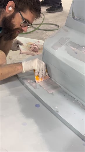 Console plug during stage 1 of finishing #boats #composites #tooling | NuWave Composites