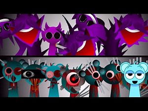 Every Sprunki Singing Together: Simon, Oren, Durple, Sky - Horror Phases