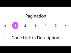 Design Pagination in HTML and CSS | Create Pagination for website using HTML and CSS