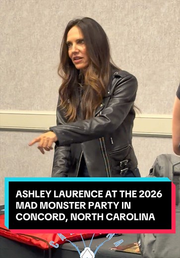 Ashley Laurence meeting fans at the 2026 Mad Monster Party in Concord, North Carolina @Mad Monster #AshleyLaurence #Hellraiser #BeverlyHills90210 #Horror #HorrorTok