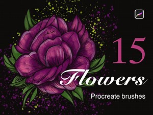 Peonies Procreate Brush Set: 15 Floral Stamps (digital Download) - Etsy