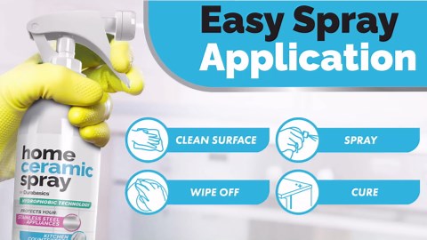 [12 Oz] Home Ceramic Coating Spray Kit - Shine, Seal & Protect Kitchen & Bath Surfaces - High Shine - Repels Stains & Grime Effortlessly - Use on Stainless Steel, Sinks, Countertops, Glass & More